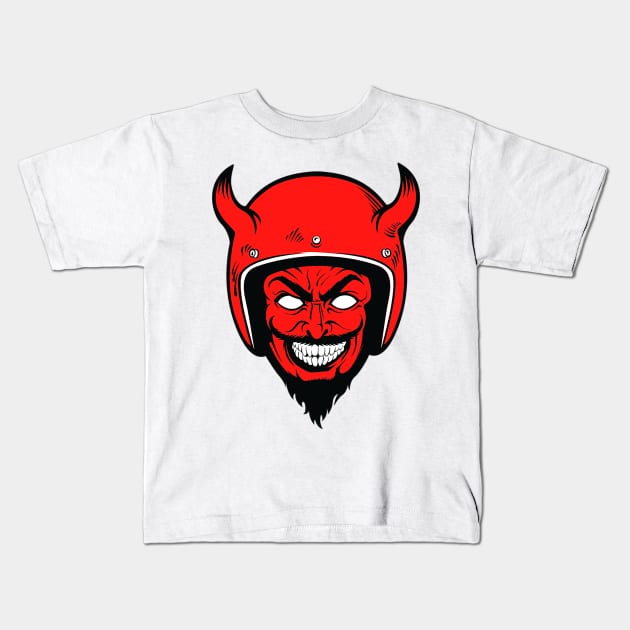 Devil Helmet Kids T-Shirt by BYVIKTOR